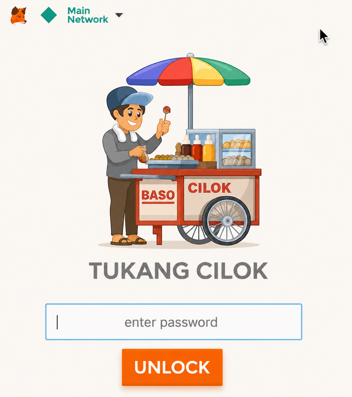 Tukang Cilok login illustration
